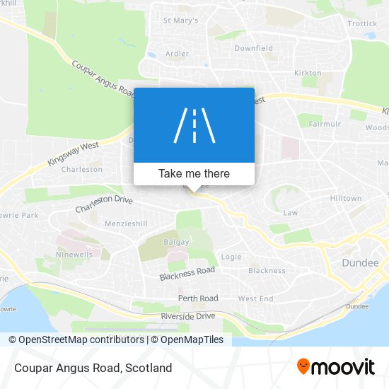 Coupar Angus Road map