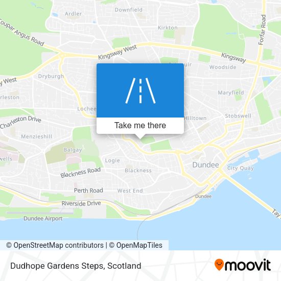 Dudhope Gardens Steps map