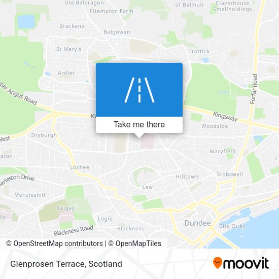 Glenprosen Terrace map