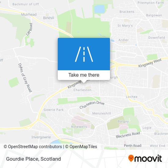 Gourdie Place map