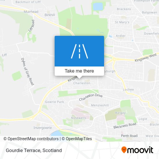 Gourdie Terrace map