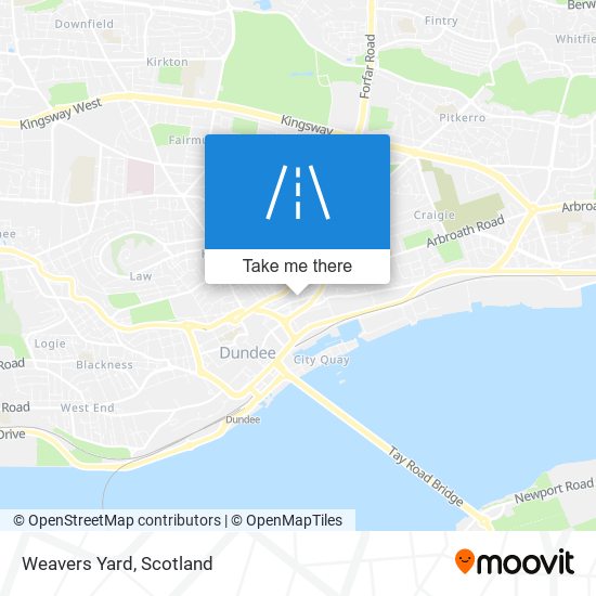 How to get to Weavers Yard, Dundee by Bus or Train?