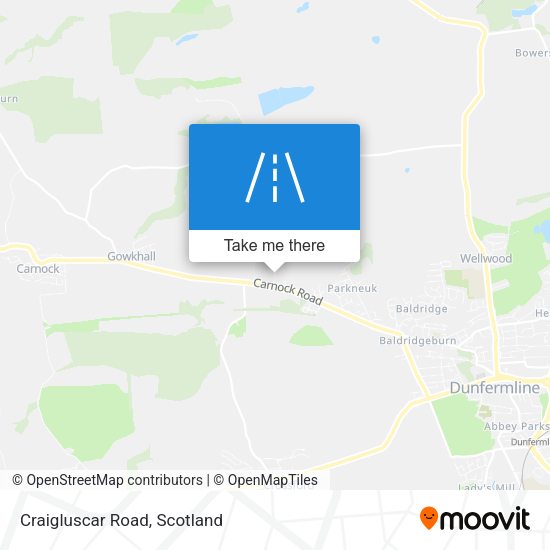 Craigluscar Road map
