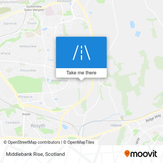 Middlebank Rise map