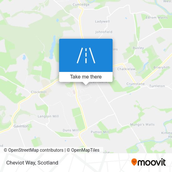 Cheviot Way map