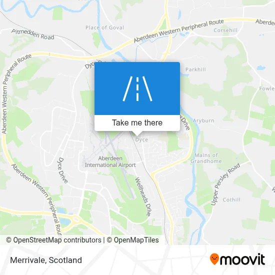 Merrivale Ranges Map How to get to Merrivale, Dyce by bus or train?