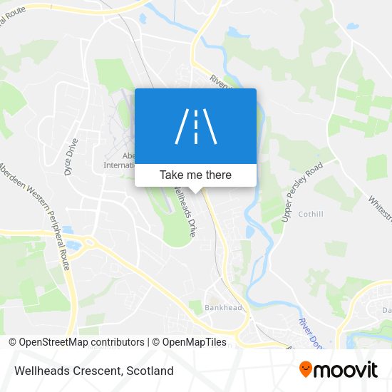 Wellheads Crescent map