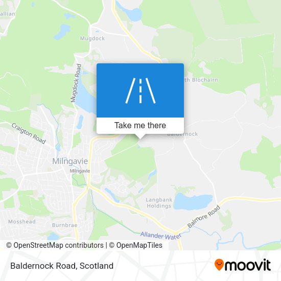 Baldernock Road map