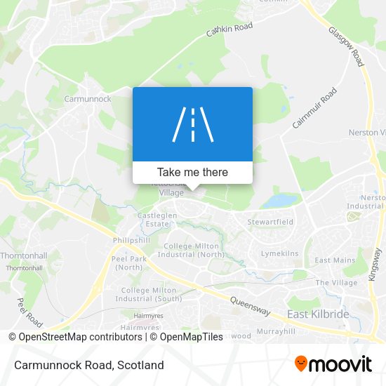 Carmunnock Road map