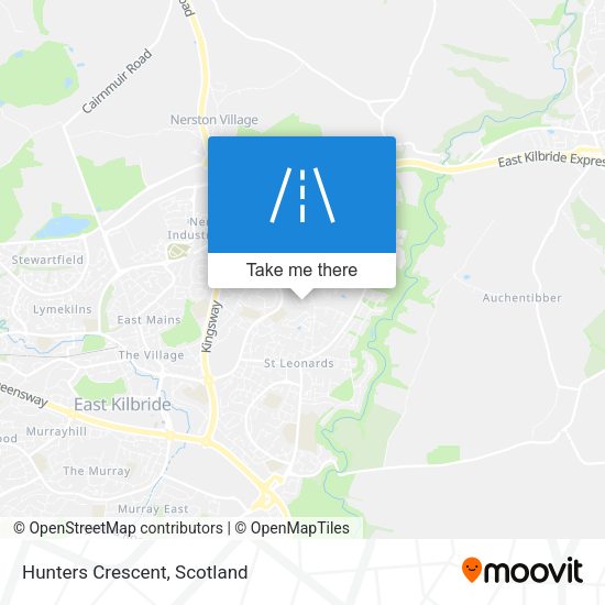 Hunters Crescent map