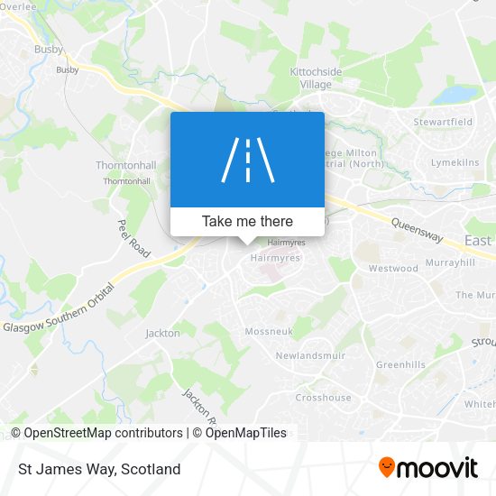 St James Way map