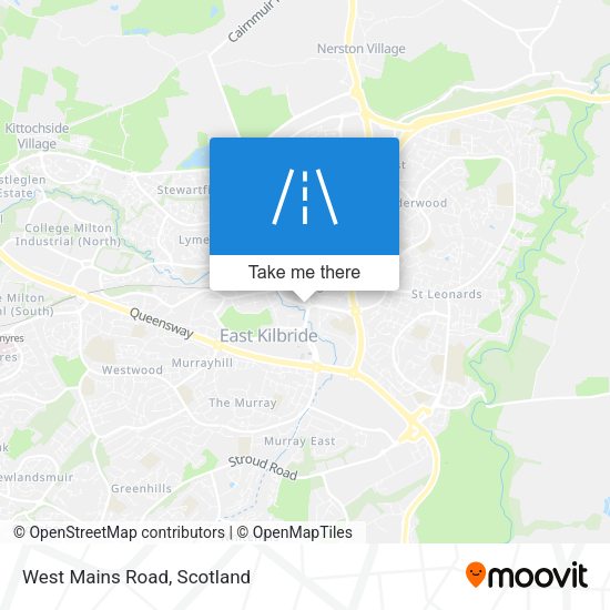West Mains Road map
