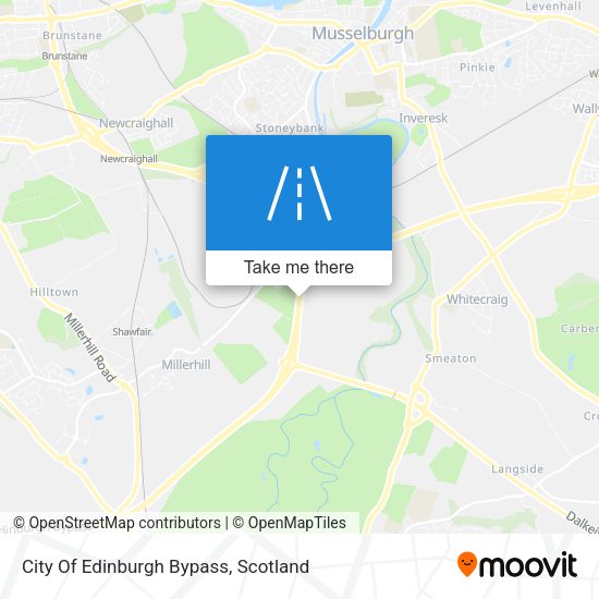 City Of Edinburgh Bypass map