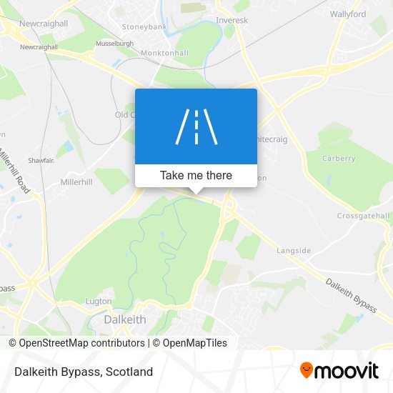 Dalkeith Bypass map