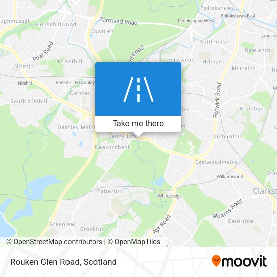 Rouken Glen Road map