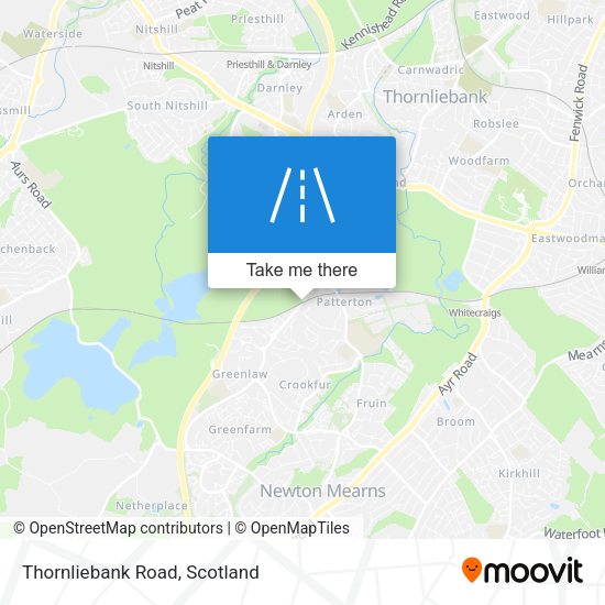 Thornliebank Road map
