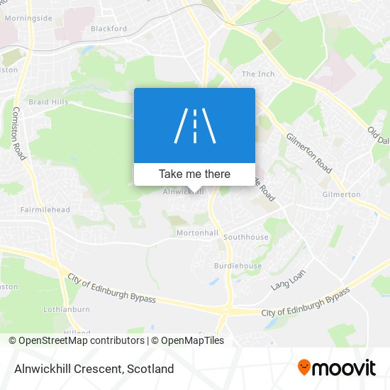 Alnwickhill Crescent map