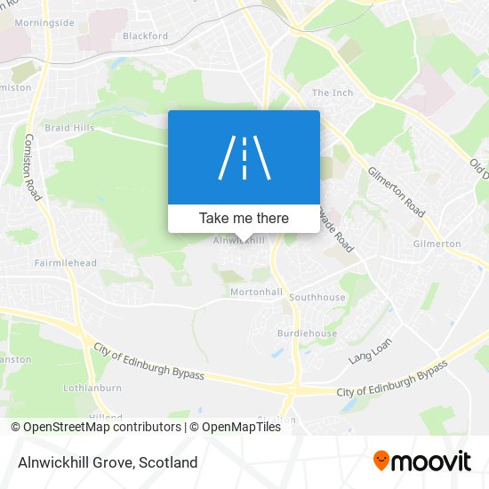 Alnwickhill Grove map