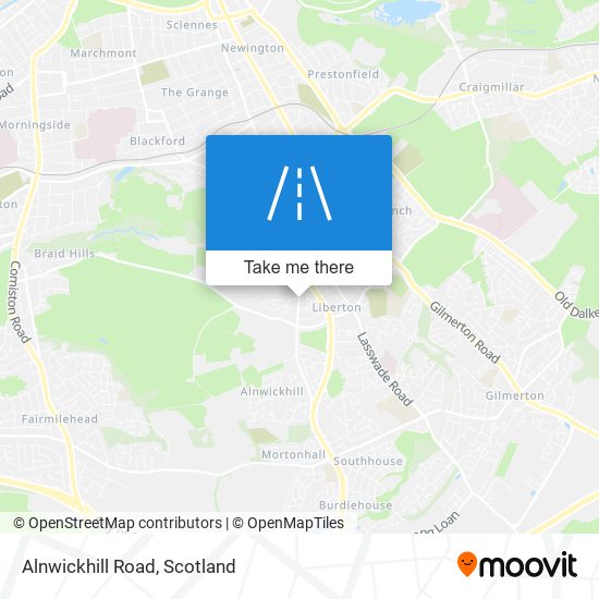 Alnwickhill Road map