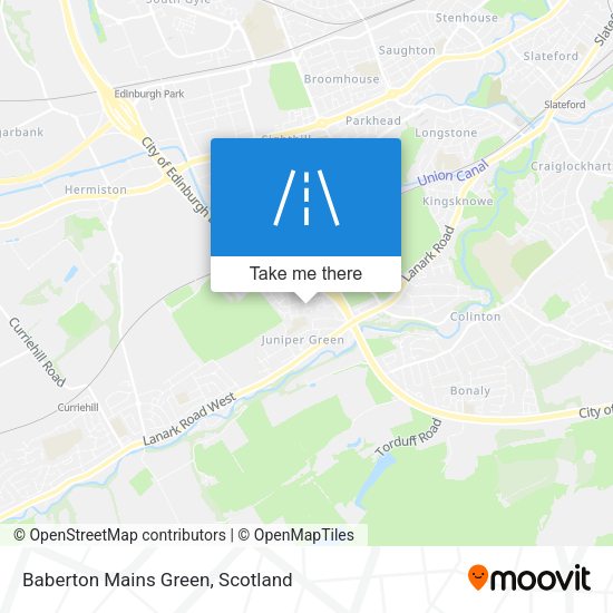Baberton Mains Green map