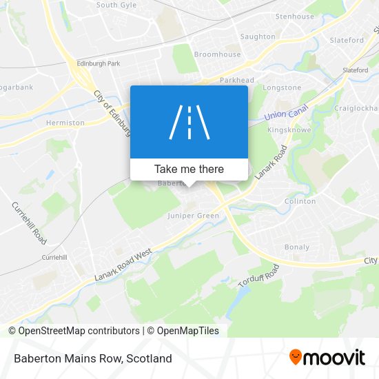 Baberton Mains Row map