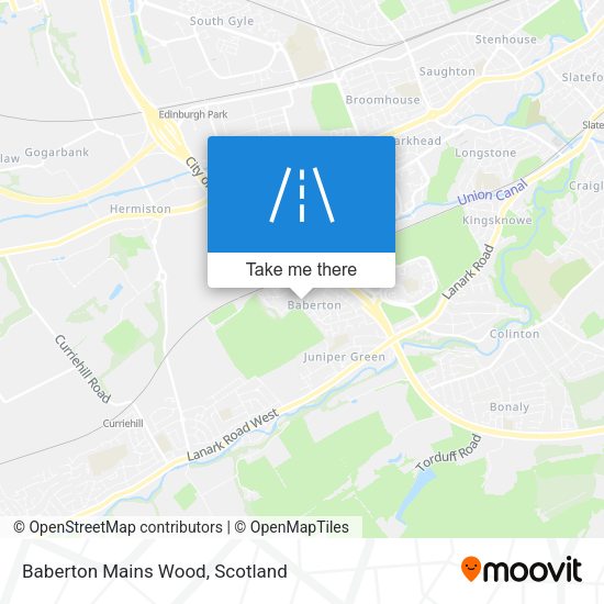 Baberton Mains Wood map
