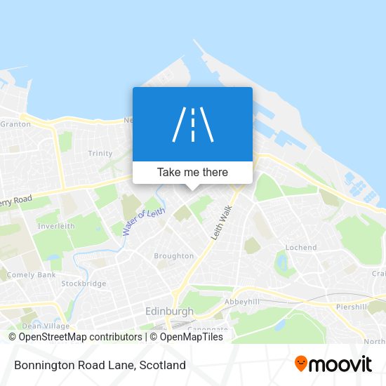 Bonnington Road Lane map