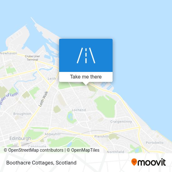 Boothacre Cottages map