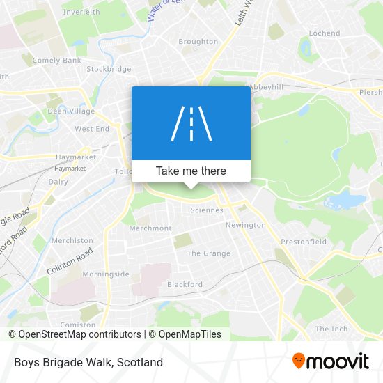 Boys Brigade Walk map
