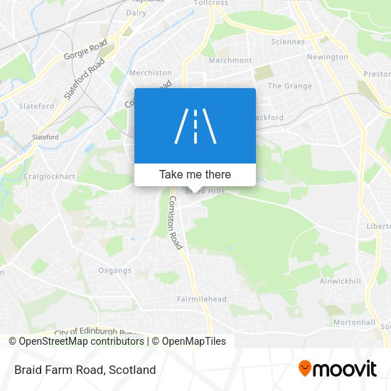 Braid Farm Road map