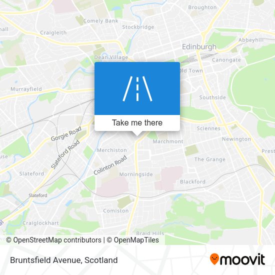 Bruntsfield Avenue map