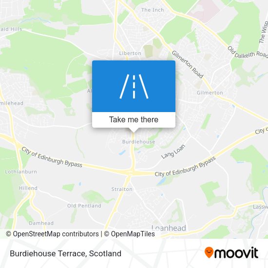 Burdiehouse Terrace map