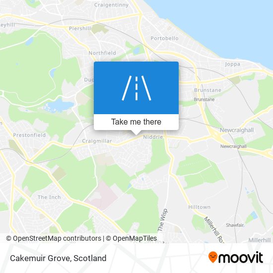 Cakemuir Grove map