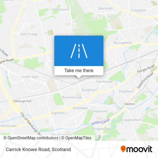 Carrick Knowe Road map