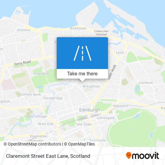 Claremont Street East Lane map
