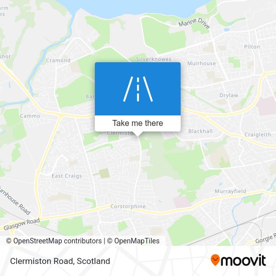 Clermiston Road map