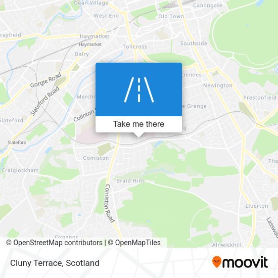 Cluny Terrace map