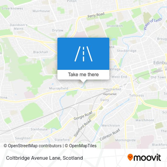 Coltbridge Avenue Lane map