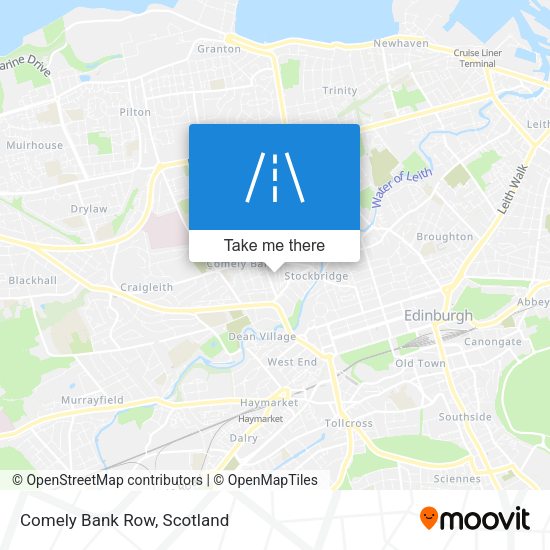 Comely Bank Row map