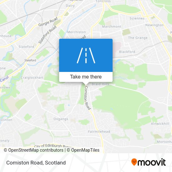 Comiston Road map