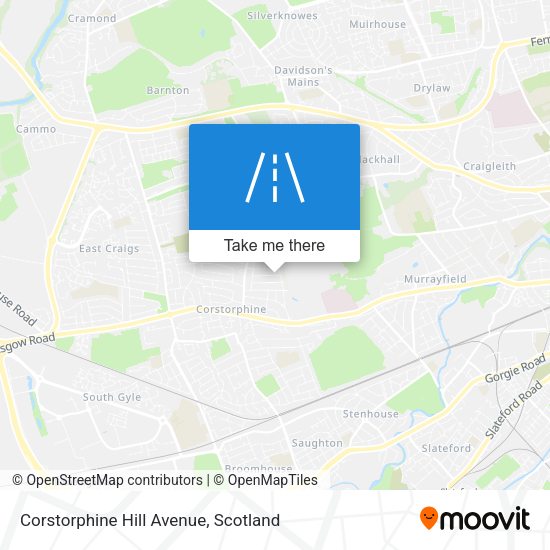 Corstorphine Hill Avenue map
