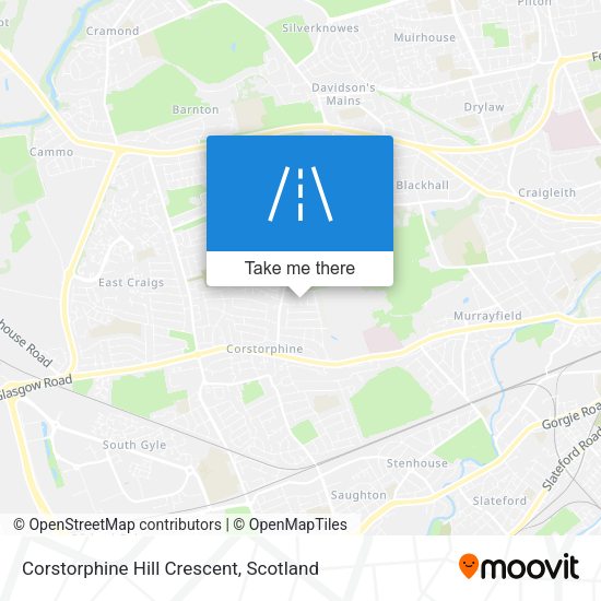 Corstorphine Hill Crescent map