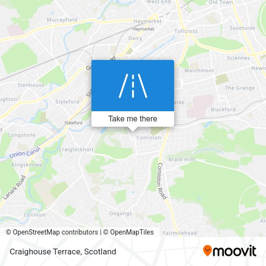 Craighouse Terrace map