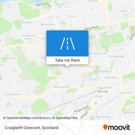 Craigleith Crescent map