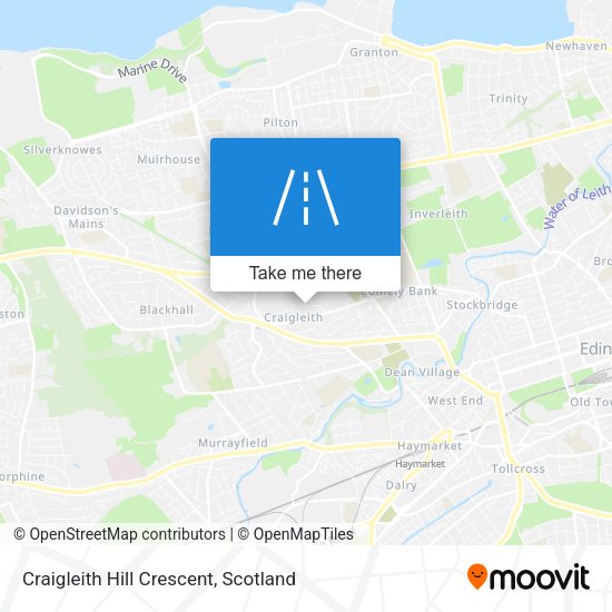 Craigleith Hill Crescent map