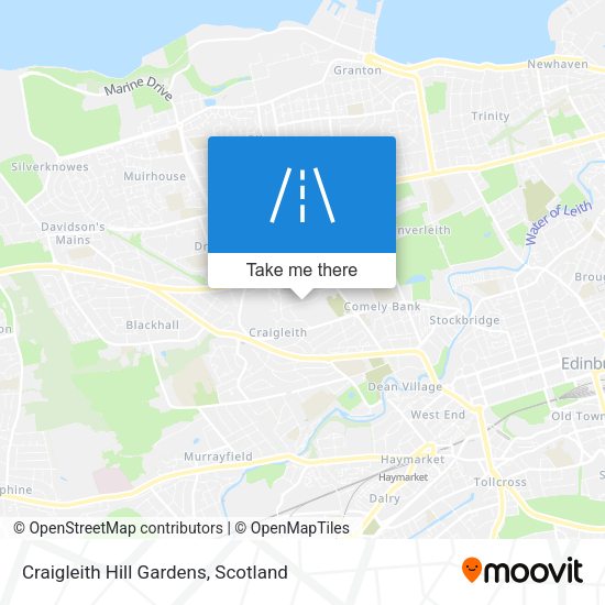 Craigleith Hill Gardens map