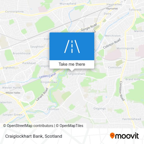 Craiglockhart Bank map
