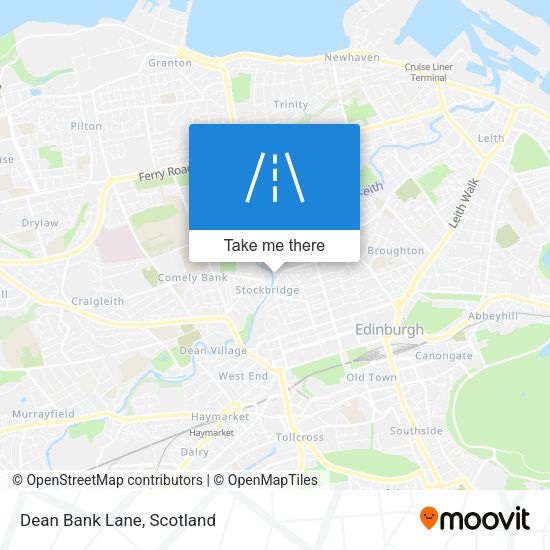 Dean Bank Lane map