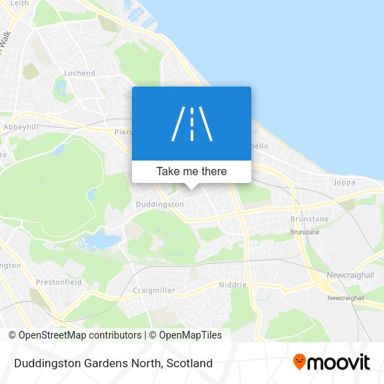 Duddingston Gardens North map