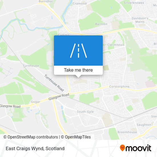 East Craigs Wynd map